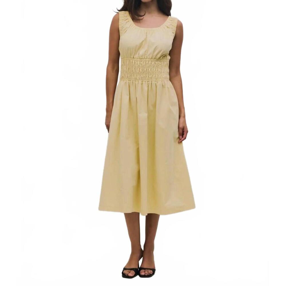 NEW AZALEA hutton midi dress in yellow
